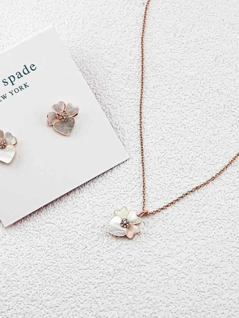 Kate Spade Flower Earring and Necklace Set